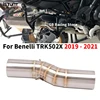 Slip On For Benelli TRK502X TRK 502X 502 X 2019 - 2021 Motorcycle Exhaust Escape Modified Mid Link Pipe Connecting 51mm Muffler