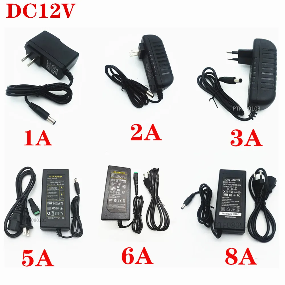 12V lighting transformer AC 110V 220V switching power supply 1A 2A 3A 5A 6A 8A 10A LED power adapter for CCTV LED lamp