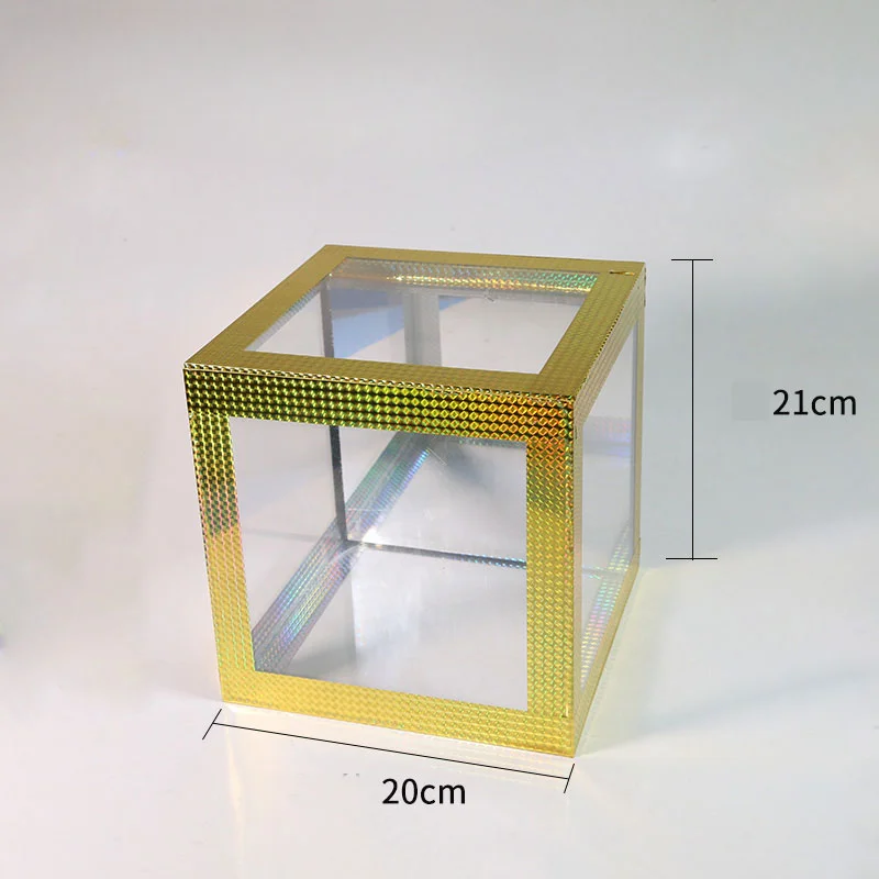 투명 박스에서 꽃이 나오는 트릭, 마술 무대, 즉시 환상적인 소품, 자바 스크립트: