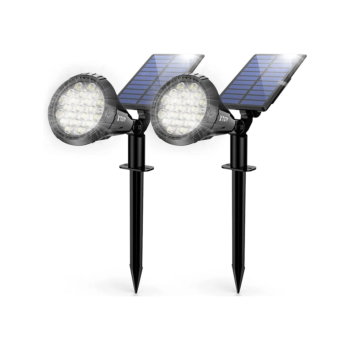 

Solar Spot Lights Outdoor, 7 LEDs Solar Outdoor Lights Auto On/Off IP67 Waterproof Solar Yard Spotlight Landscape