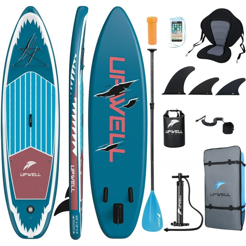 

11'6"/11'2"/11'/10'6" Inflatable Stand Up Paddle Board with SUP Accessories, Non-Slip Comfort Deck for Youth & Adults