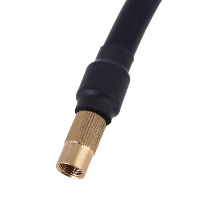 Tubo Gonfiaggio Auto 370 Mm Con Mandrino In Zinco E Gomma, Anti-esplosione, Per Compressori E Pompe Aria (nero, Attacco 12,5 Mm)