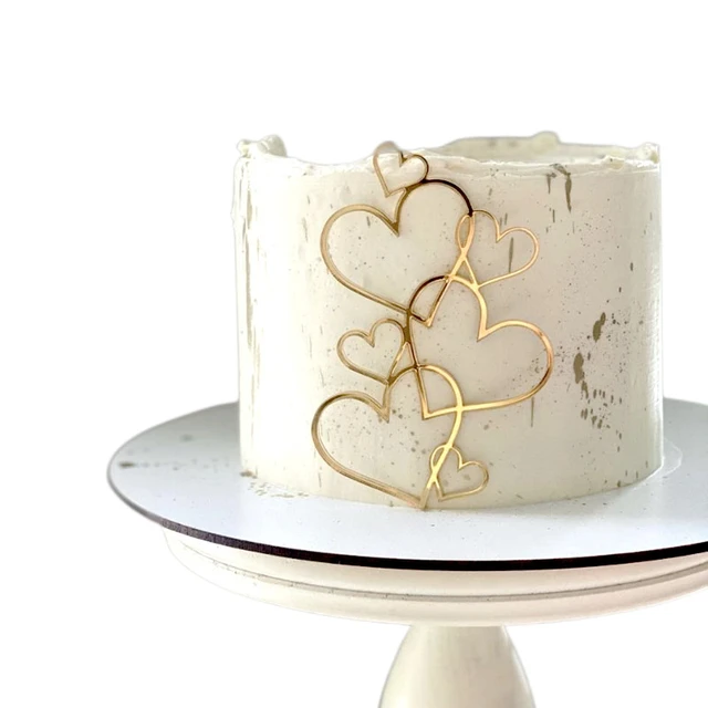 Gold Love Wedding Cake Topper