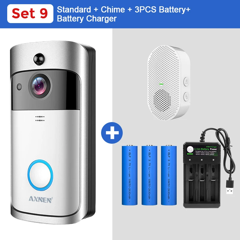 wireless intercom with camera V5 Wireless Doorbell WiFi Outdoor HD Camera IR Alarm Security Door Bell Night Vision Video Intercom For Home Monitor Door Phone apartment intercom system with door release Door Intercom Systems