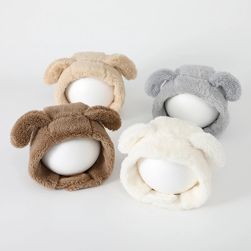 

3-24M Winter Baby Hat Plush Warm Boys Girls Hat Kids Earflap Cap Ear Protection Children Beanies Hat Baby Accessories Newborn