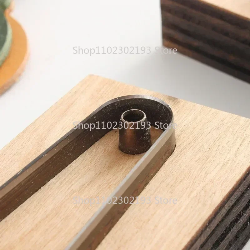 Leather craft DIY key chain Steel blade die cut Steel punch tool Pendant cutting mold Wood dies cutter template Leather crafts