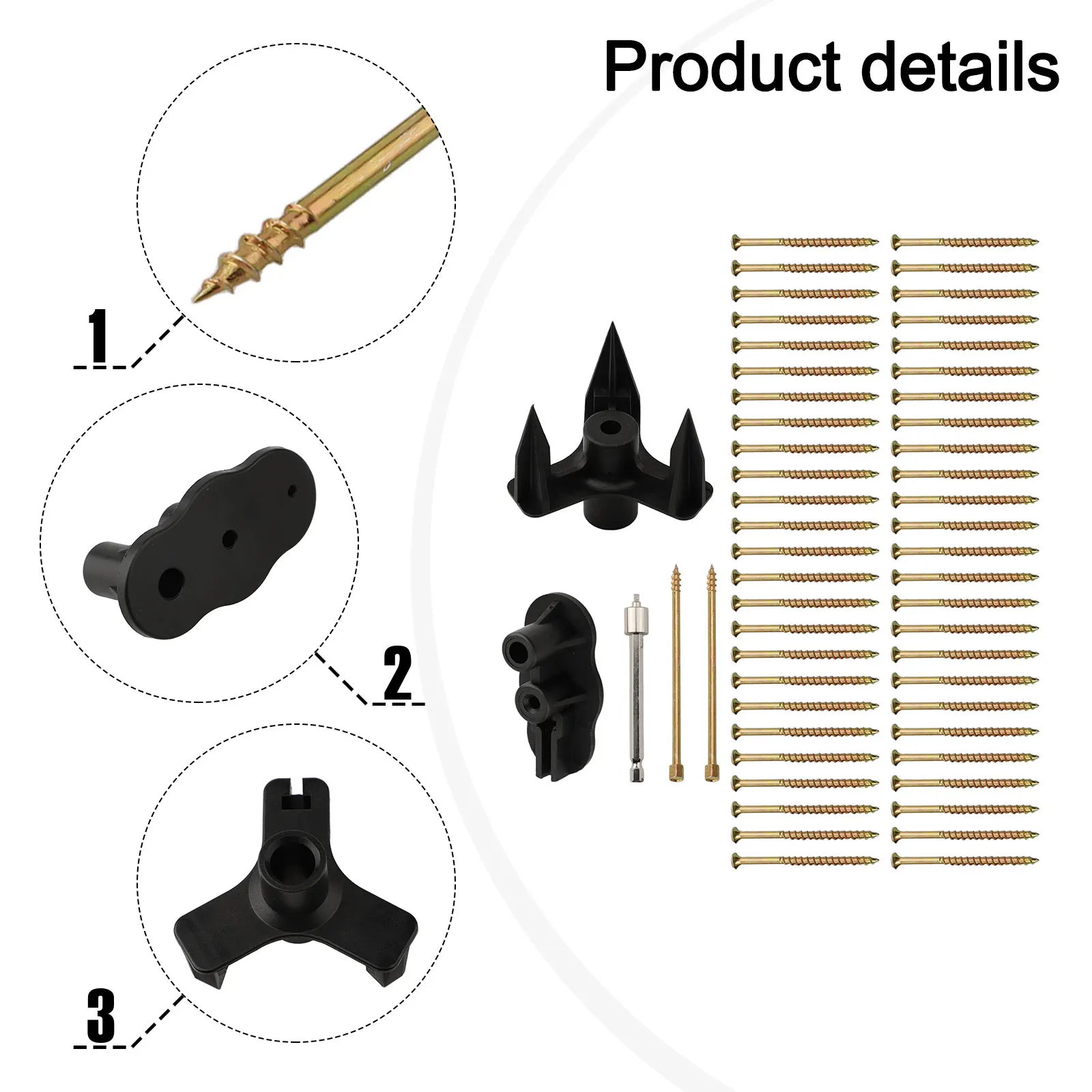 1set Floor Rattle Repair Kit Eliminate Squeaky Noise Specialty Scored Screws 2 Joist Detection Tools For Most Wood Floors Ground