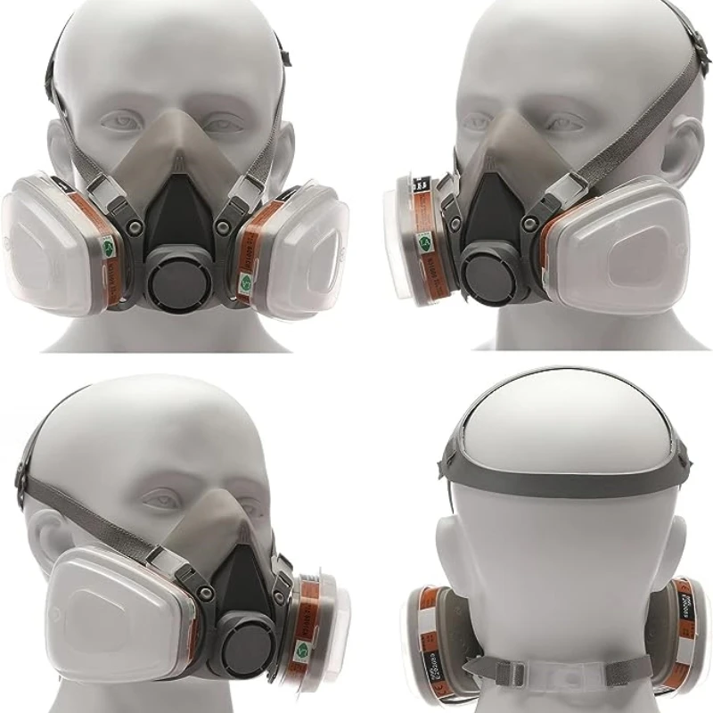 6200 Half Face Dust Gas Mask Respirator With Filters