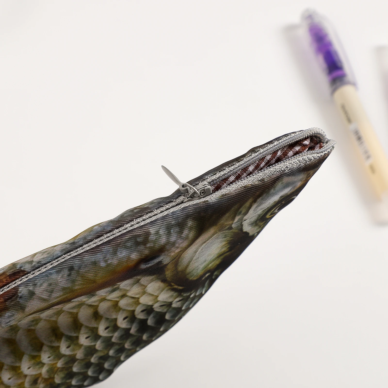 물고기 펜 가방 창의적이고 재미있는 시뮬레이션 맞춤형 펜 가방 대용량 연필 케이스 단순 학교 문구 용품