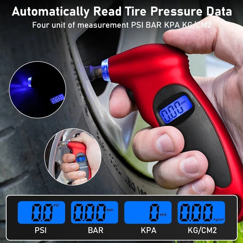 Car Mini Digital Tire Pressure Gauge Motorcycle Bike Tire Diagnostic Tool LCD Display Pressure Tool PSI Kpa tire pressure gauge