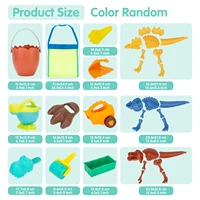 EDUCIRO Dinosaur Beach Toys for Kids 3-5,Dinosaur Mould Set 33 PCS Sand Toys with Mesh Bag,Gifts for Boys and Girls 6-10 2