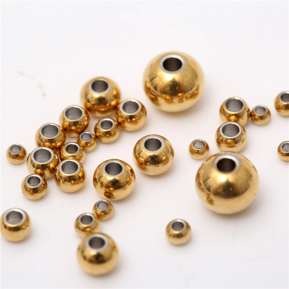Spacer Beads Steel Beads Stainless Steel Beads Loose Beads Beads For Jewelry Making 30-100Pcs/Lot