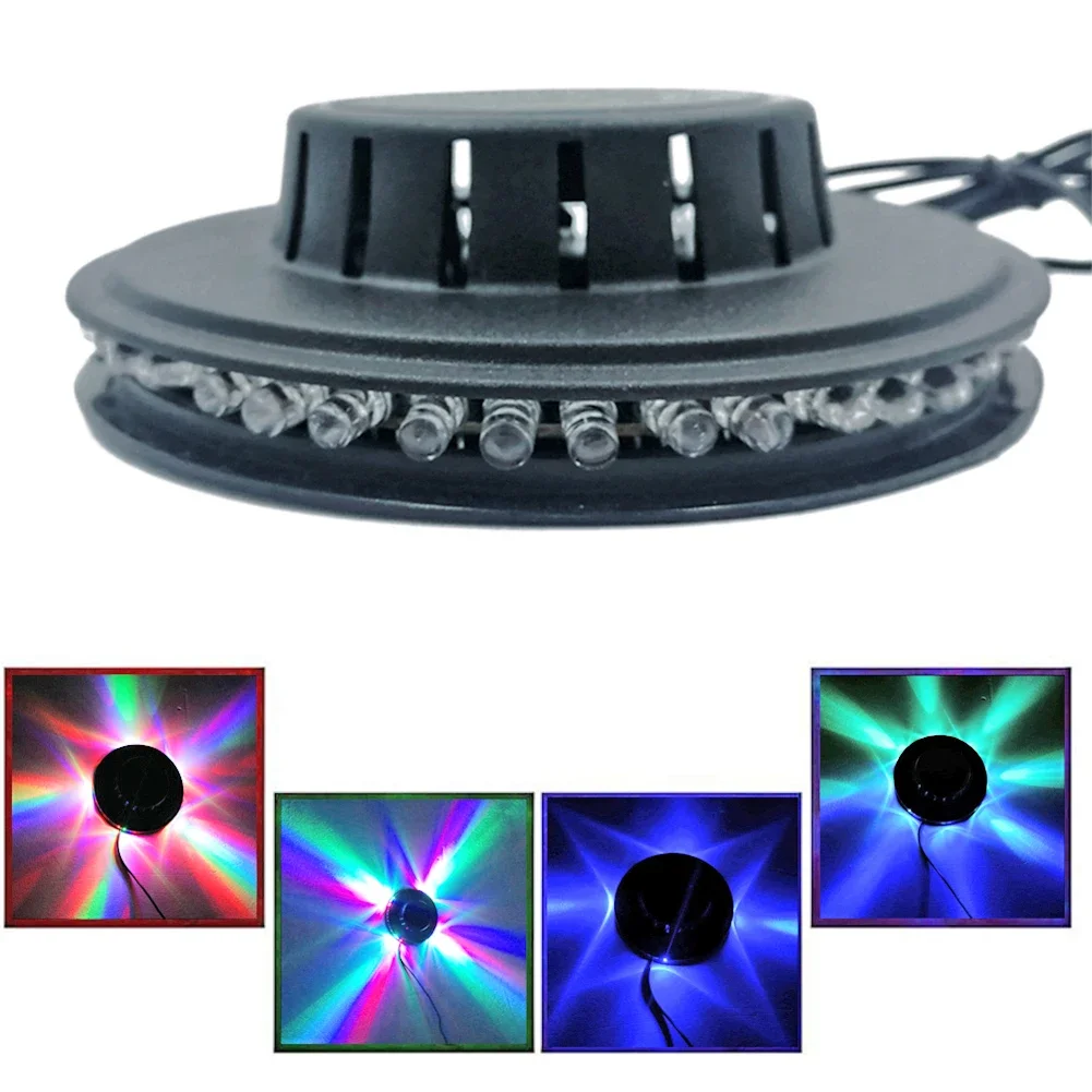RGB Sound Activated Rotating Disco Light LED Party Stage Strobe Lamp KTV Show