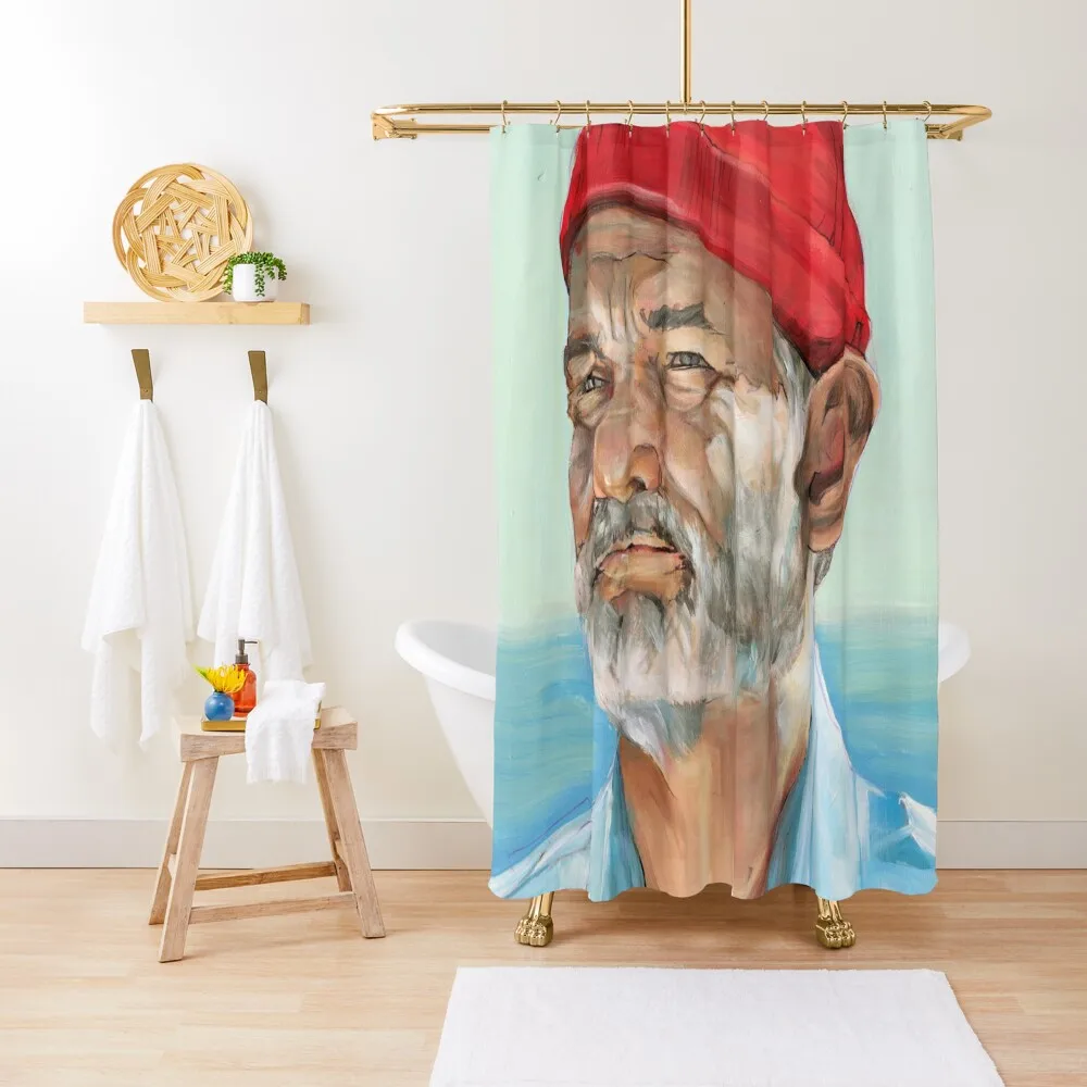 

Bill Murray Steve Zissou Shower Curtain Shower Sets For Bathroom Anti-Mold Waterproof Shower Curtain