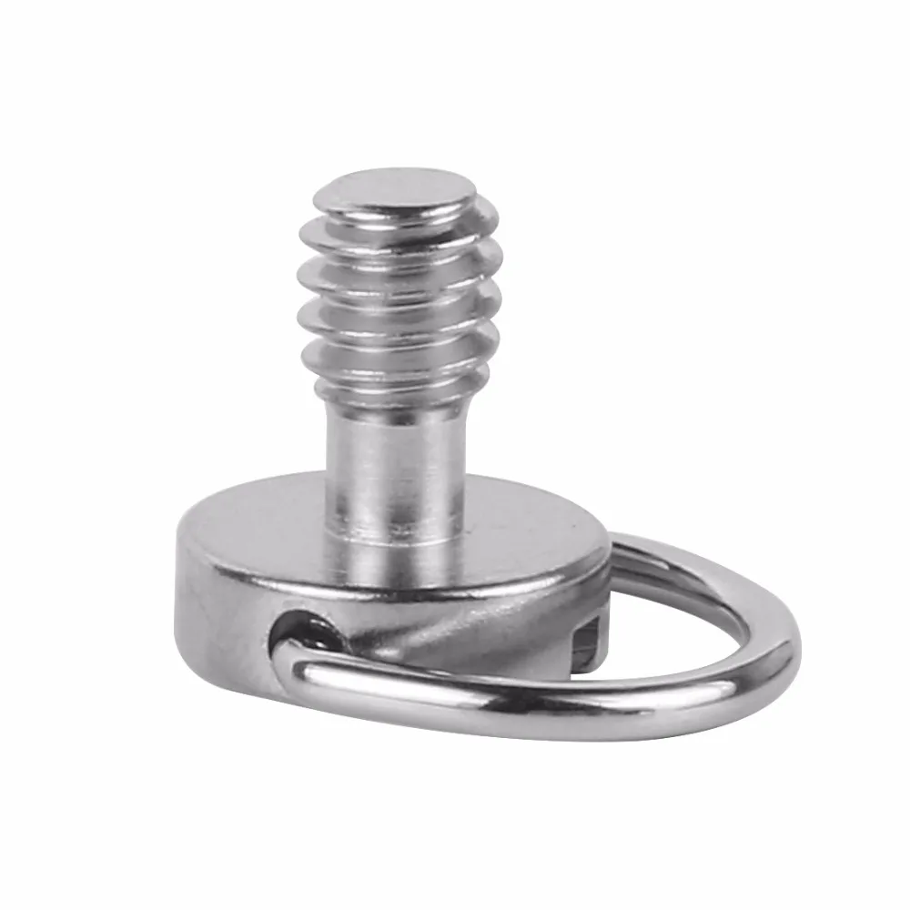 BGNing DSLR 1/4-20 Riemenschraube D-Ring-Adapter Kameraschraubenhalterung 1/4 Zoll Schnellwechselplatte D-Typ Griffschraube Fotografie – Detail 2