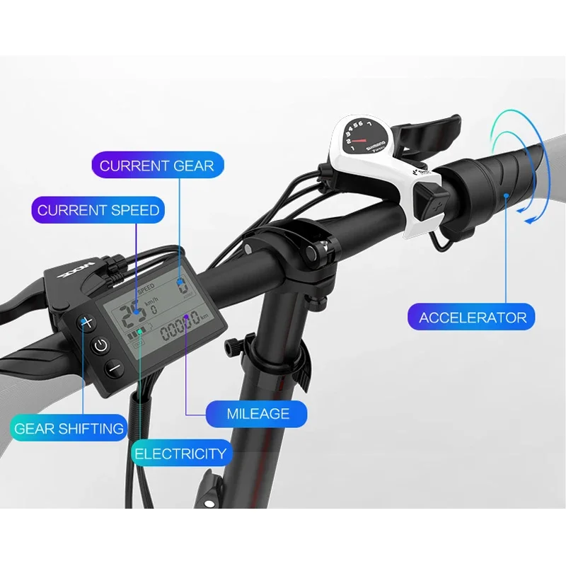 LANKELEISI G650 City EBIKE 500W 48V 14.5Ah Li-Battery EU Stock 20 inch Fat Tire E-bike Electric Mountain Bike Adults