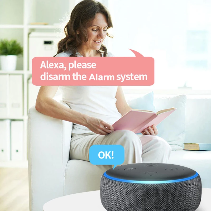 Security System Security Alarm Wireless Alarm Tuya WiFi GSM Smart Alarm System Home Security Protection Door Window Smoke Sensor Smart Life Alexa Voice Control