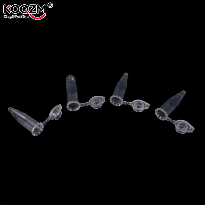 100 PCS 1.5ml Lab Clear Test Tube Centrifuge Vial Snap Cap Micro Plastic Container for Laboratory Sample Specimen Lab Supplies