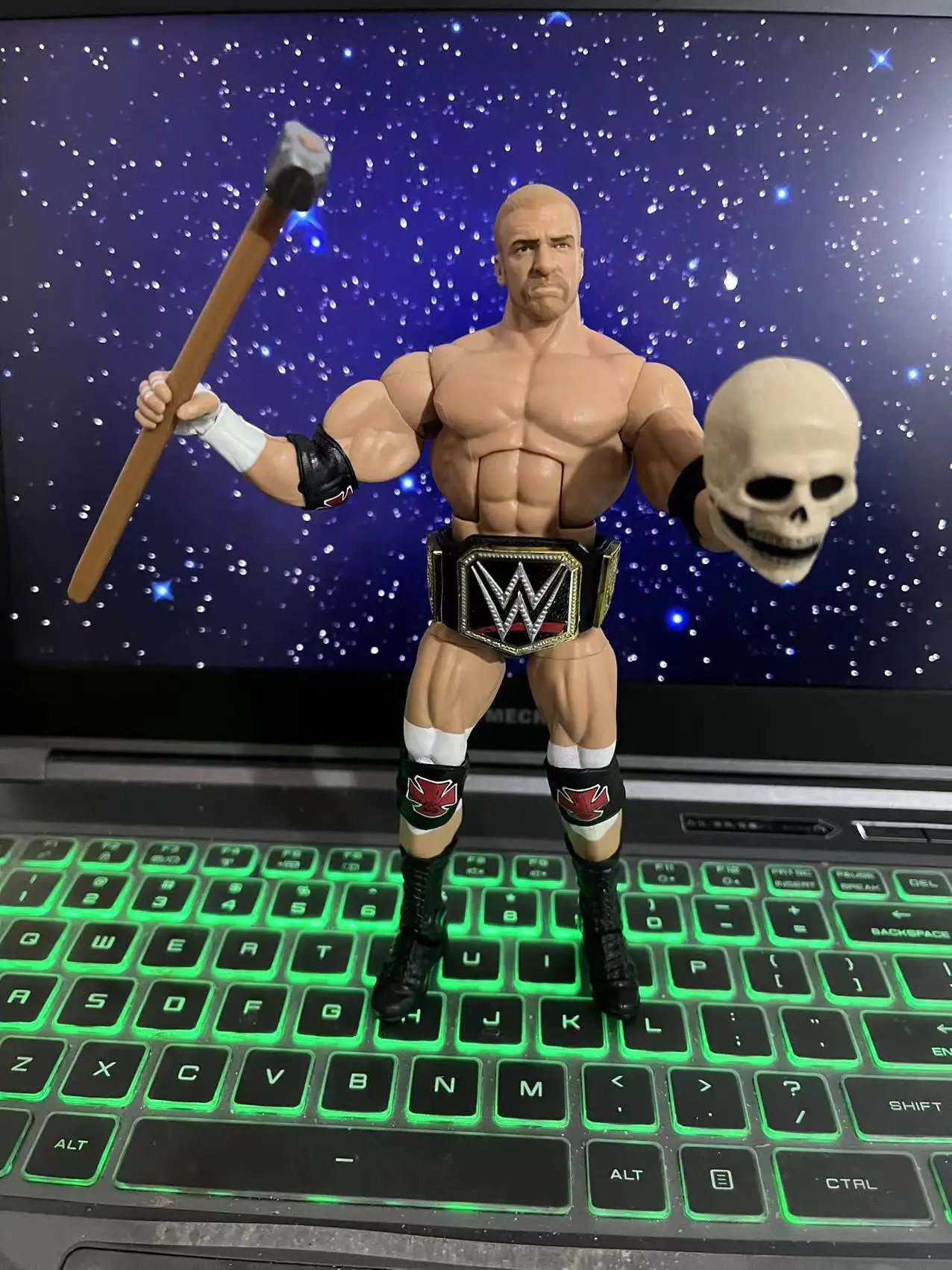 Wweアウwwe hhhトリプルアクションフィギュアレスリング