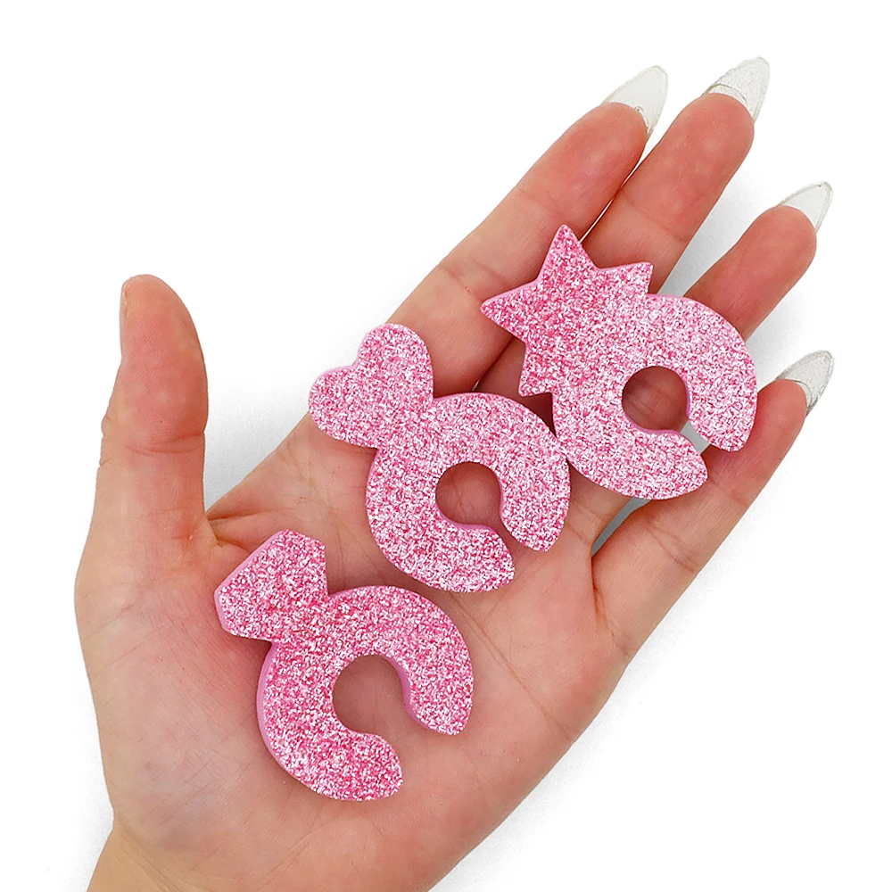 100Pcs Pink Diamond Toe Separators Nail Polish Finger Toenail Dividers Polish Grooming Soft Sponge Toe Spacers Pedicure