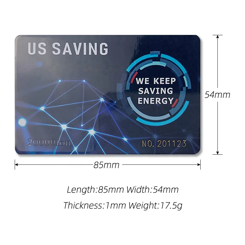 Bio 2000 negative ions power saver energy card terahertz chip electronic power saving card power saving card