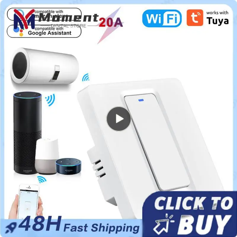 

Умный переключатель для водонагревателя TUYA, настенный таймер с Wi-Fi управлением через приложение, работает с Alexa Home, 20 А