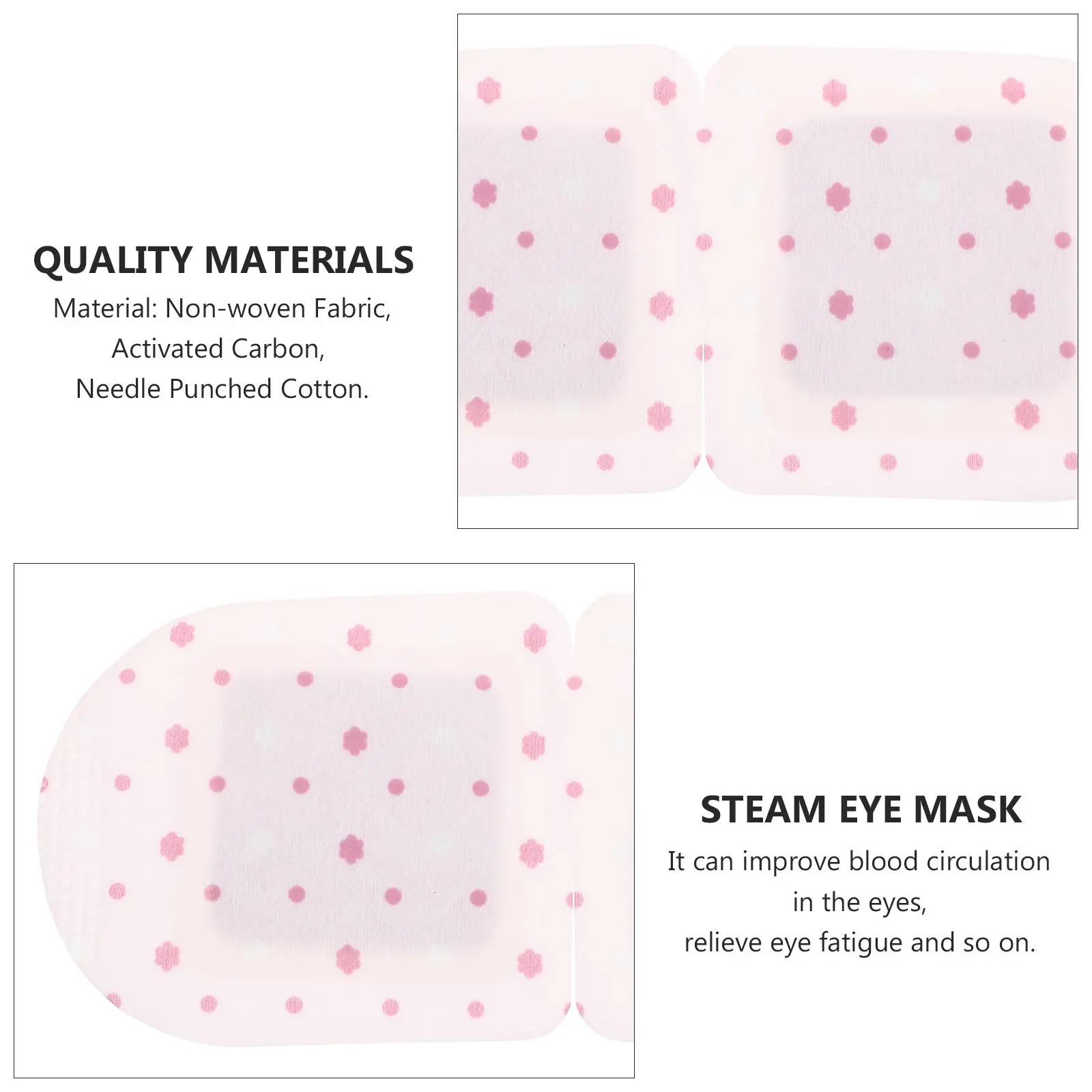 5 Pcs Steam Eye Mask Secure Lovely Masks Hot Compress to Sleep Travel Practical Needle Punched Cotton Accessories Health 4