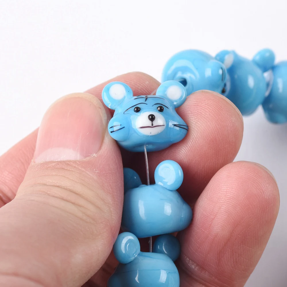14x25mm Black Cat Handmade Lampwork Glass Beads Loose Animals Crafts Beads  For Jewelry Making DIY Bracelet Earring Necklace
