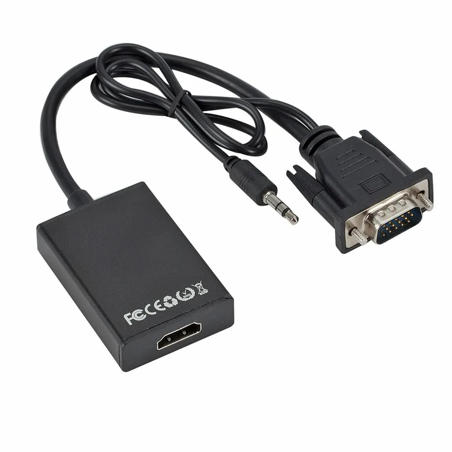 VGA to HDMI Converter Adapter Cable For PC Laptop To HDTV Projector hdmi to vga adapter cable vga to hdmi converter