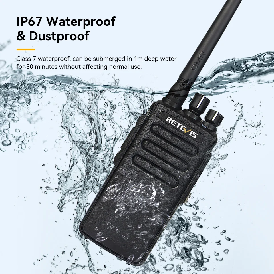 Retevis RT81 DMR Digital Walkie Talkie 10W Powerful Long Range Walkie-Talkie  IP67 Waterproof UHF (or VHF) Portable Two-Way Radio AliExpress