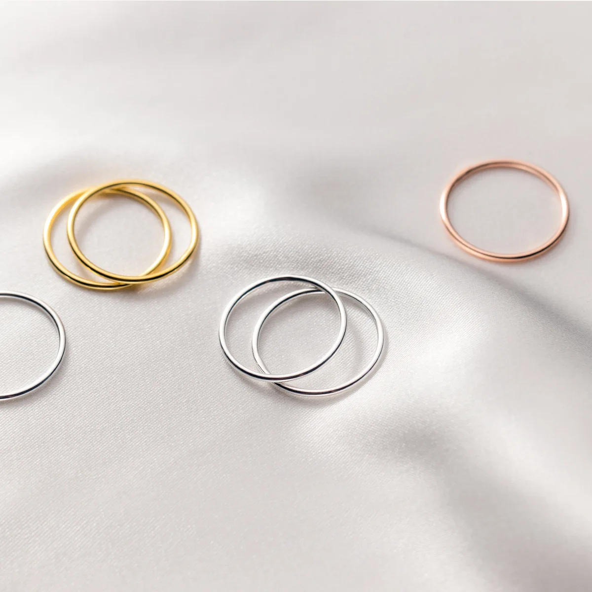 45-59mm Plain Thin Women Ring 925 Sterling Silver Big Small Rings for Women 925 Silver Finger Rings Woman Girls Kids silver ring silver rings