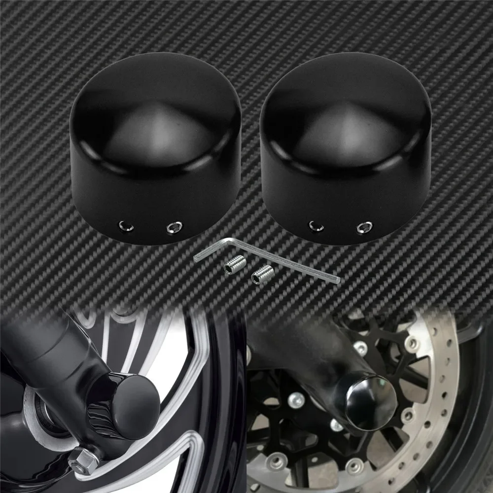 Front Axle Nut Covers Bolt Fit For Harley Road Street Glide Dyna Fat - View #4