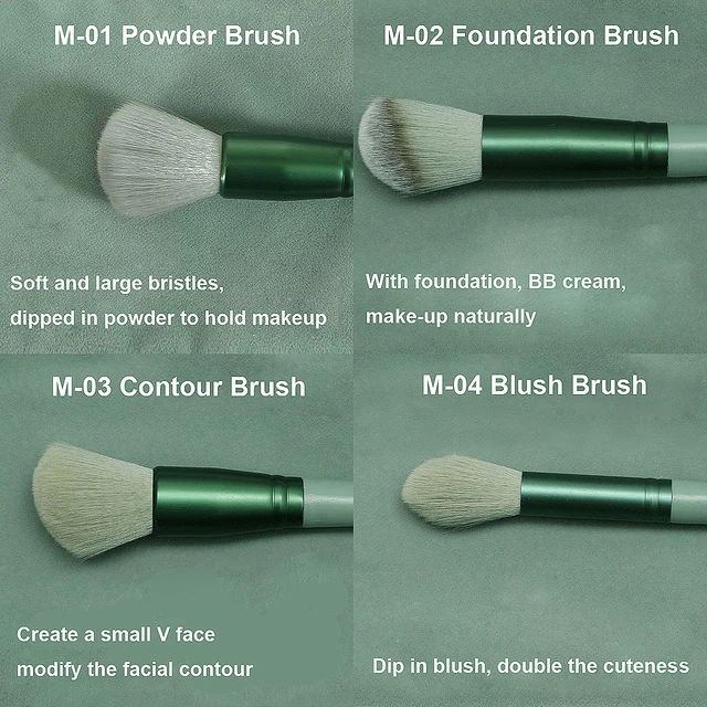 Set de 13 brochas de maquillaje premium: Difuminación y Suavidad | Emoape