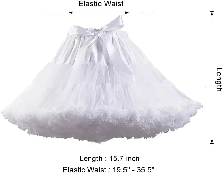 Petticoat Women Lolita Cosplay Petticoat A-Line Puffy Tutu Skirt Layered Ballet Pettiskirts Big Bowknot Underskirt petticoat skirt petticoat underskirt wedding underskirt lolita petticoat flower girl underskirt wedding petticoat ballet dress tulle tutu skirt