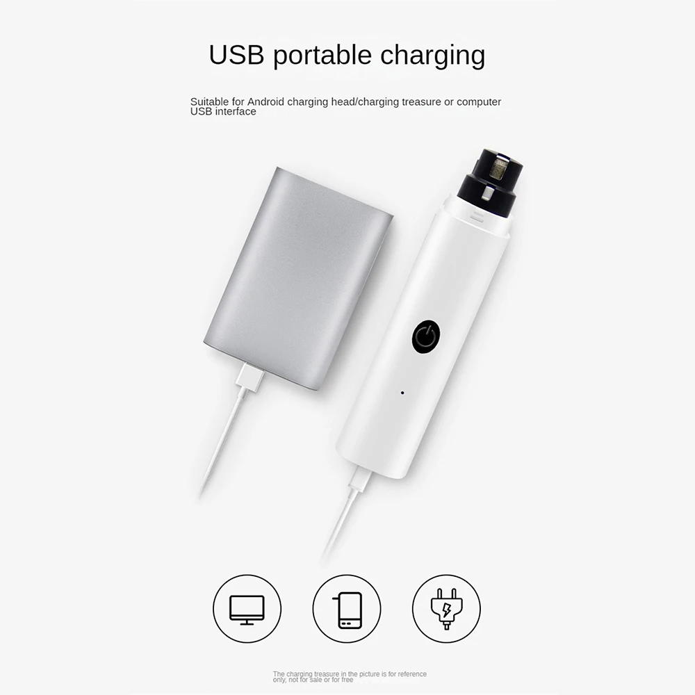 

Электрическая машинка для стрижки когтей, USB перезаряжаемая Машинка для ухода за собаками и питомцами