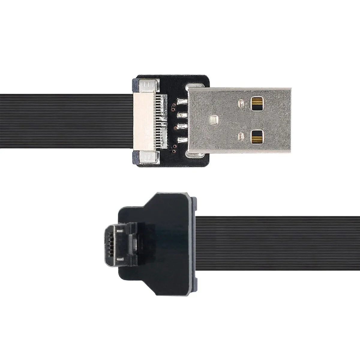 

Плоский тонкий кабель для передачи данных CY Micro USB 5Pin с разъемом «папа» для FPV дисков и телефонов под углом «папа» USB 2.0 Type-A