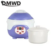 Multifunction 0.8L Automatic Electric Stew Pot Reservable Timing Slow cooker Ceramic liner Stew congee Soup baby food supplement 1