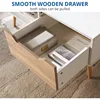 Modern Wooden Cocktail Mid Century ModernCoffee Minimalist HallwayTable with Storage for LivingRoom Apartment Reception, White 5