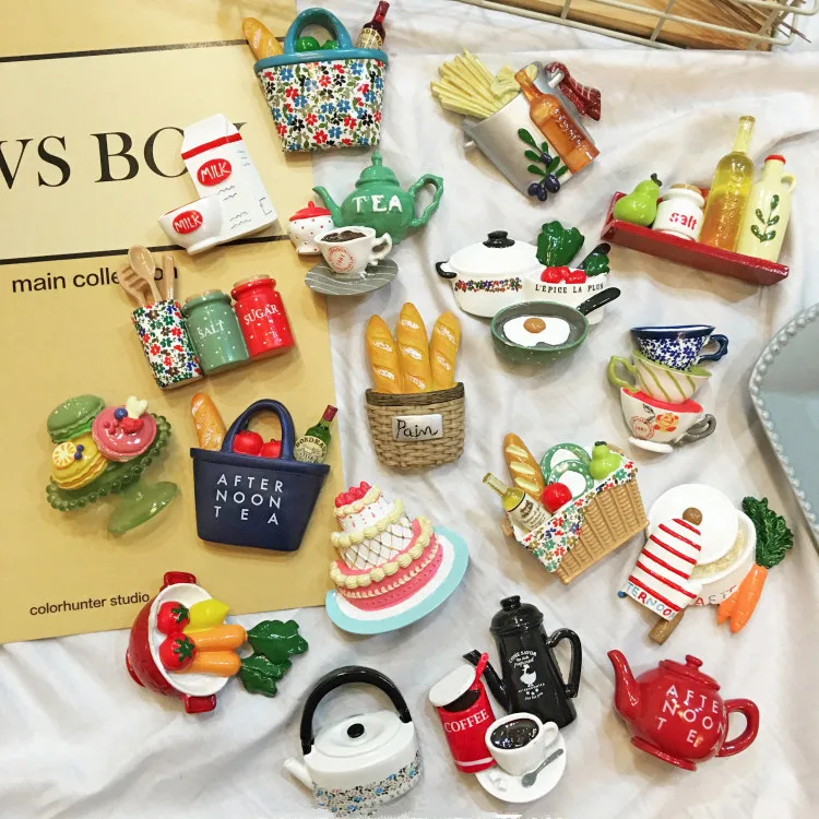 Lot De 5 Mini Aimants De Vase, Forreen Aimants Frigo 3D