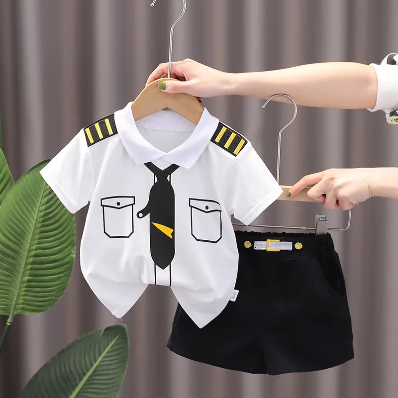 

Boys Clothes Sets Summer 2024 Children Cotton Polo T-shirts Shorts 2pcs Tracksuits For Baby Sports Suit Kids Jogging Outfits 5Y