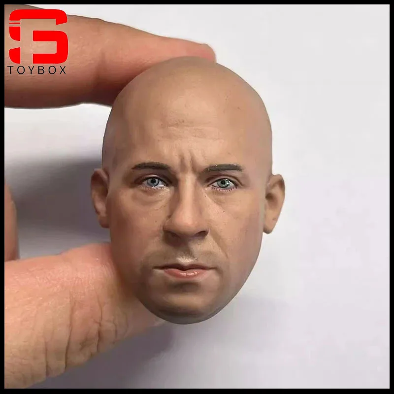

1/6 Scale Bald Van Diesel Head Sculpt Carving Model Fit 12'' Male Soldier Action Figure Body Dolls