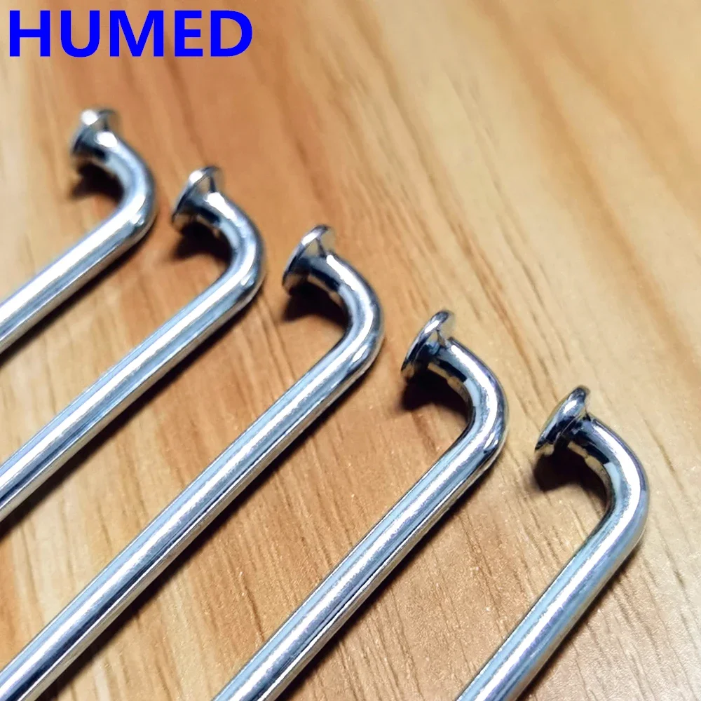 13G Fietsspaken, koolstofstaal, E-bike-spaken, 40 stuks, J Bend, elektrische fietsspaken met 12 mm nippels, 100 ~ 292 mm fietsspaken (zwart, 225 mm