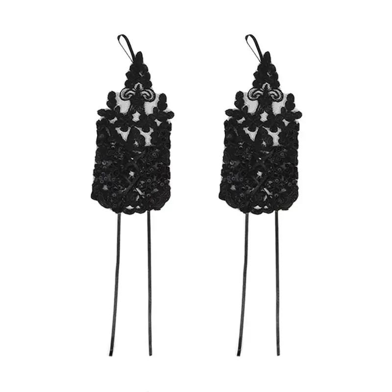 New Women Wedding Fingerless Gloves Lace White Black High Quality Wedding Gloves Mittens Accessory Girl Party Sexy Gloves