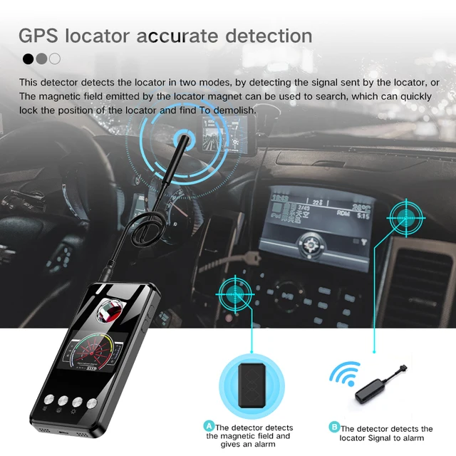 Hidden Spy Camera Detector Security Protection Anti Spy Gadget GPS Tracker Finder Bug Detector Wireless Signal Infrared Scanner 3