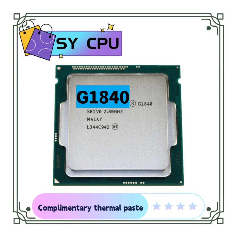 Processeur Intel Celeron G1840 Dual-Core 2.8GHz - Socket LGA-1150, Cache 2Mo - Occasion Fonctionnel