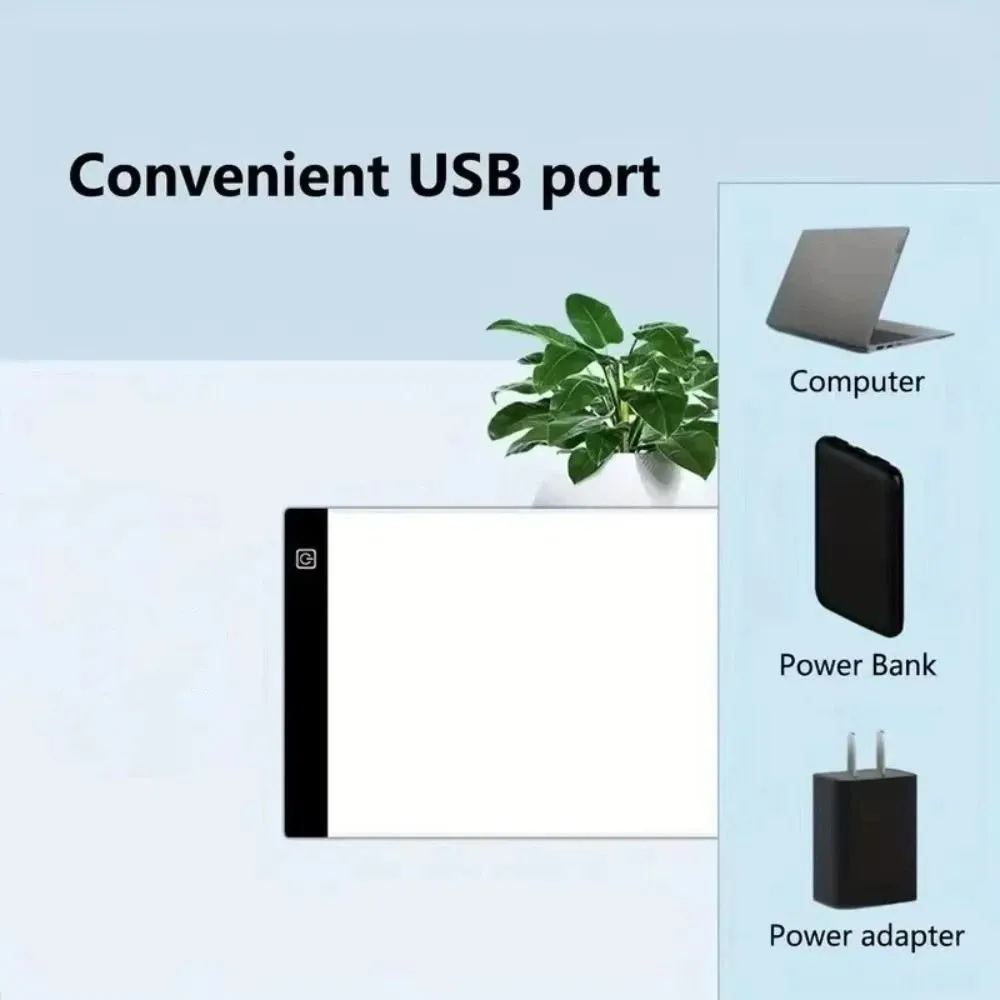 A4 전기 드로잉 보드 3 레벨 USB LED 드로잉 보드 조정 가능한 밝기 애니메이션 드로잉 패드 필기 스케치