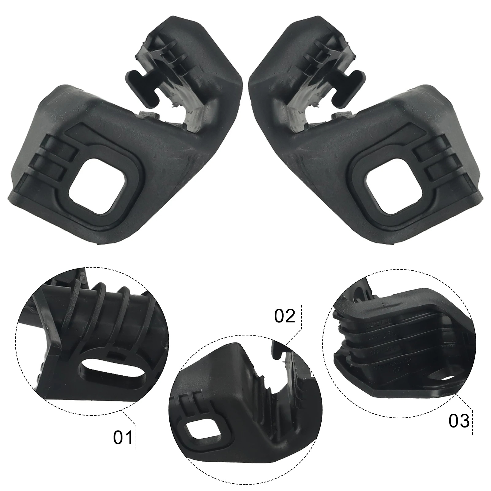 Clip Headlight Brackets For BMW F30 F31 F32 F33 F36 51647285597/598 Black Car Accessories Direct Replacement Pair