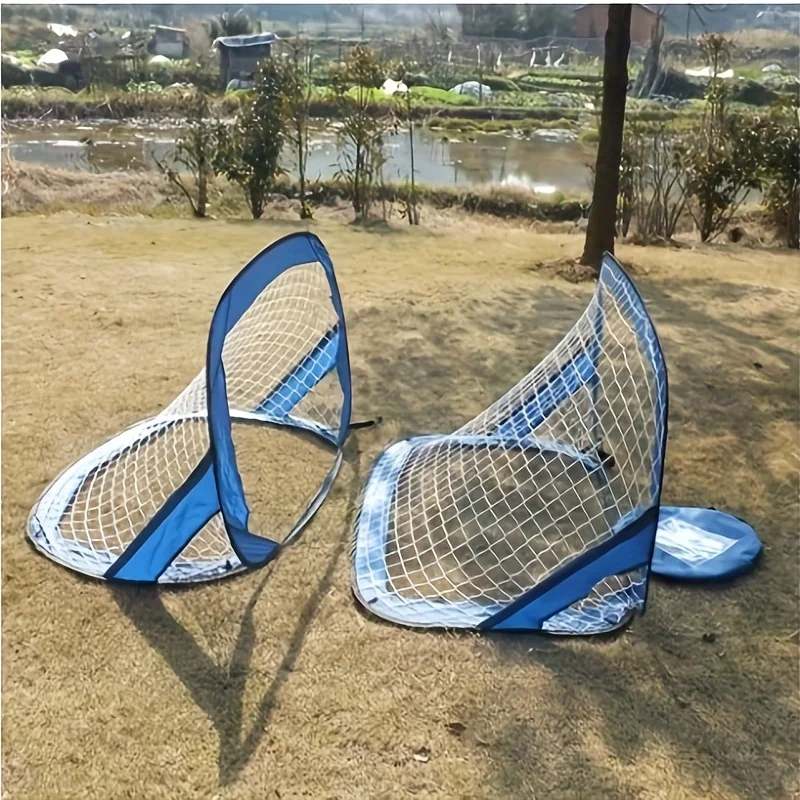 1-Set Portable Soccer Goal Indoor and Outdoor Training - Complete Beach Soccer Net and Football Training Equipment