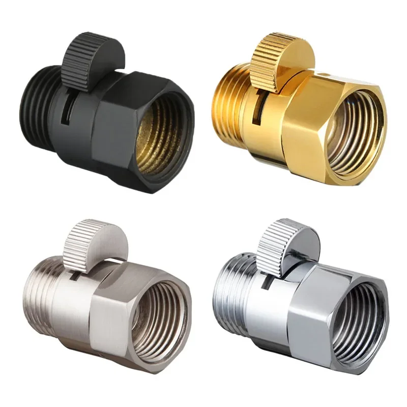 1/2 Copper Shower Head Shut-Off Valve Quick Open Adapter Valve Flow Regulator Stop Switch for Shower Head Hand Bidet Sprayer inlet valve shower head diverter valve