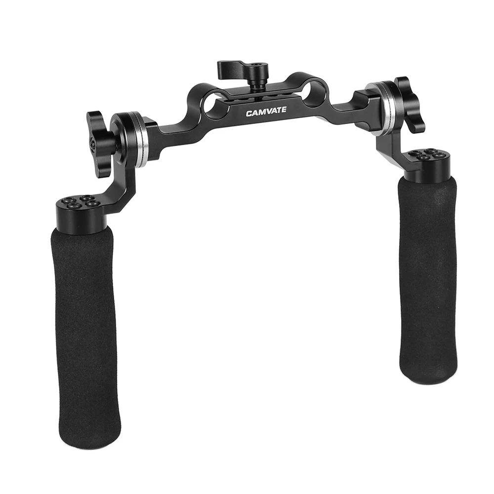 Camvate Esponja Câmera Lidar com Apertos com Arri Roseta Montagem Conexão & Dupla 15 mm Haste Braçadeira para Dslr Câmera Ombro Montagem Rig